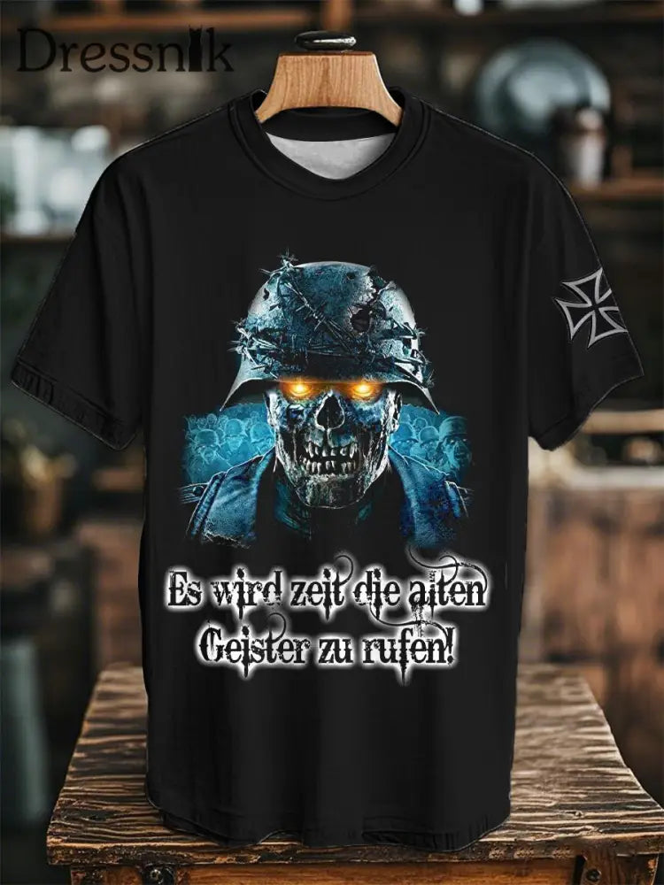 Unisex Men’s Es wird Zeit die alten Geister zu rufen! Kurzarm T-Shirt Kurzarm T-Shirt Schwarz / S