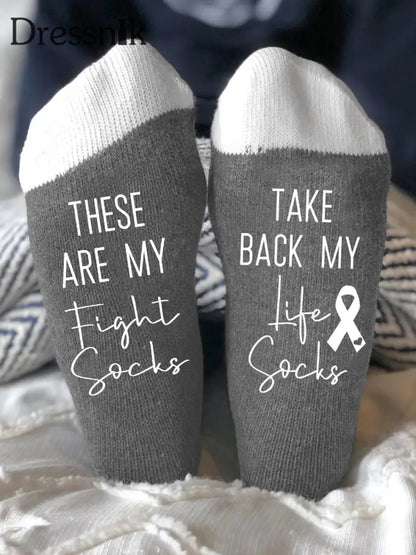 Unisex Modelle bekämpfen Krankheiten Socken Grau / EINS