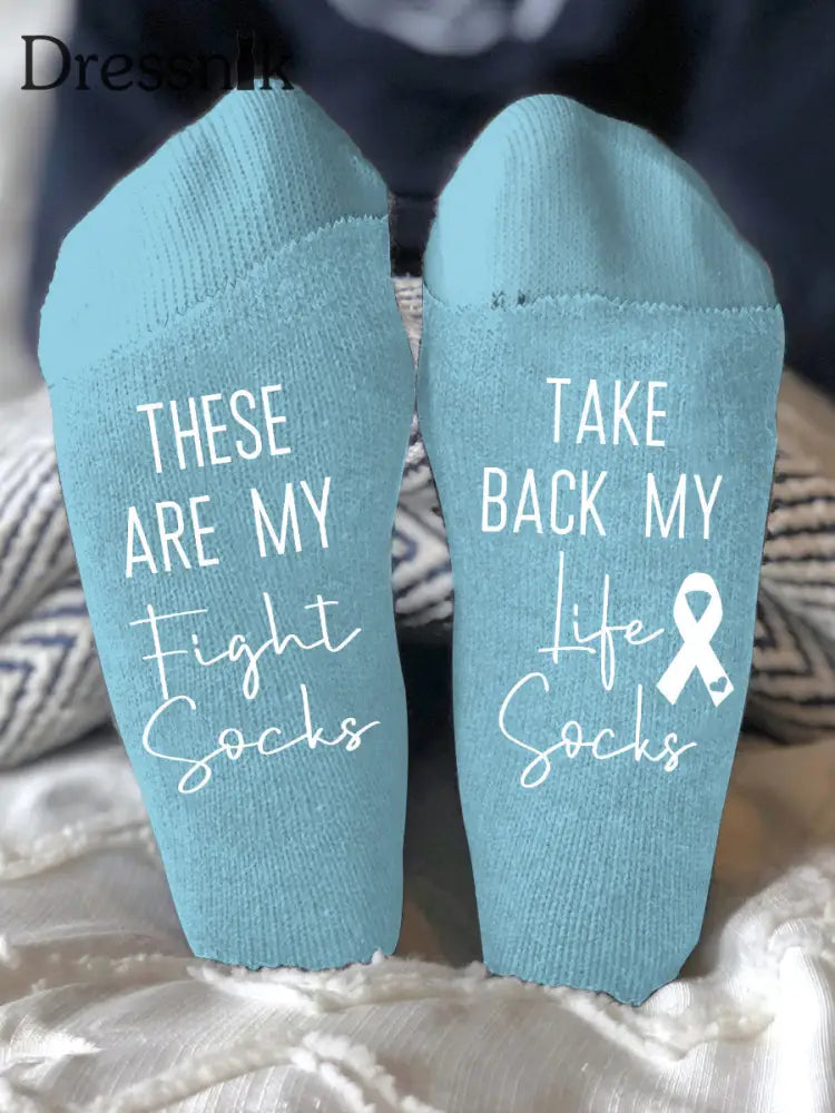 Unisex Modelle bekämpfen Krankheiten Socken Hellblau / EINS