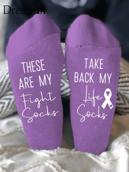 Unisex Modelle bekämpfen Krankheiten Socken Lila / EINS