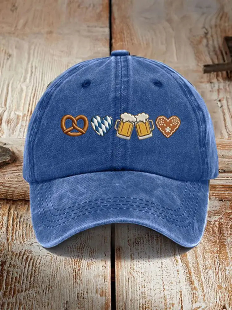 Unisex Oktoberfest Print Hut Blau / JM