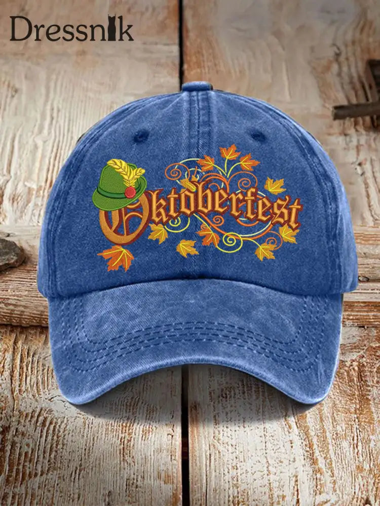 Unisex Oktoberfest Print Hut Blau / JM