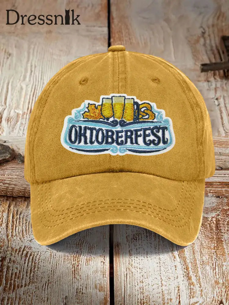 Unisex Oktoberfest Print Hut Gelb / JM