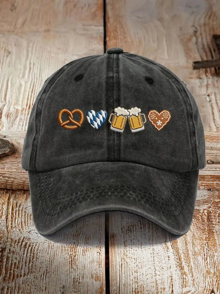 Unisex Oktoberfest Print Hut Schwarz / JM