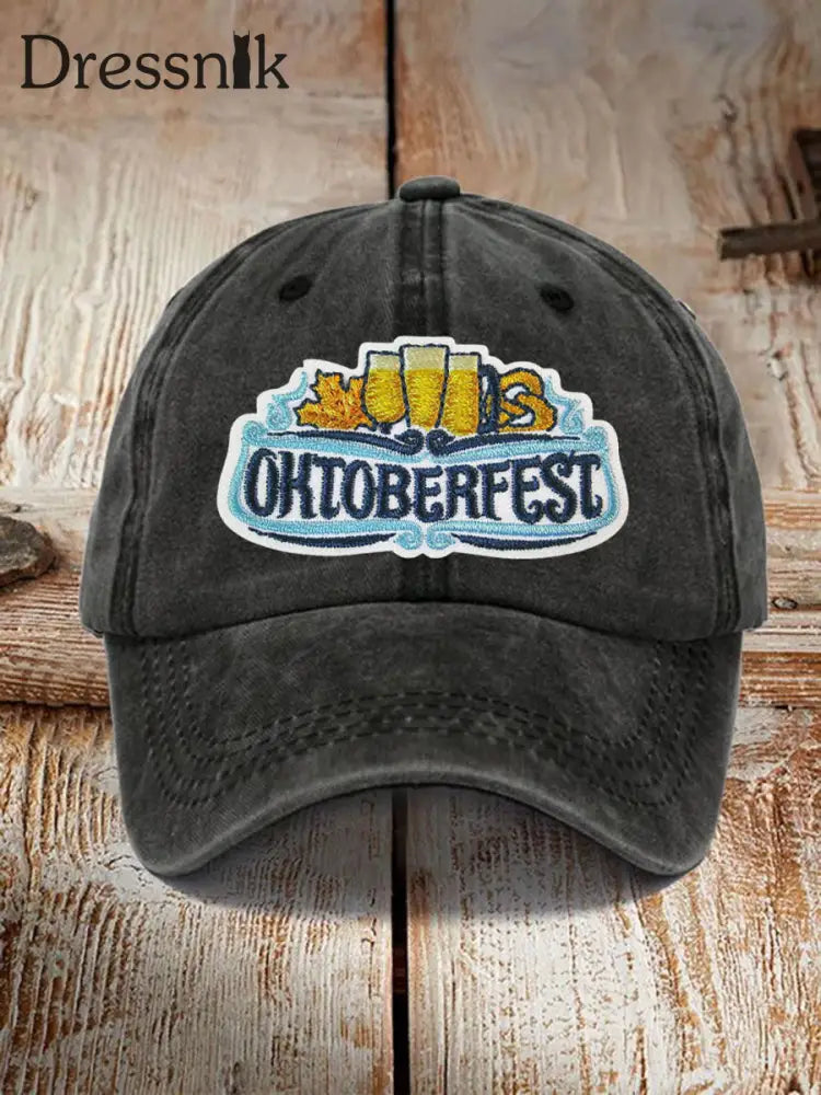 Unisex Oktoberfest Print Hut Schwarz / JM