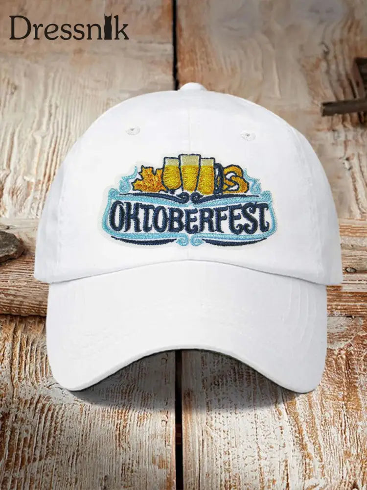 Unisex Oktoberfest Print Hut Weiß / JM