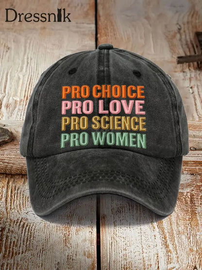 Unisex Pro Choice Print Hut Schwarz / EINS
