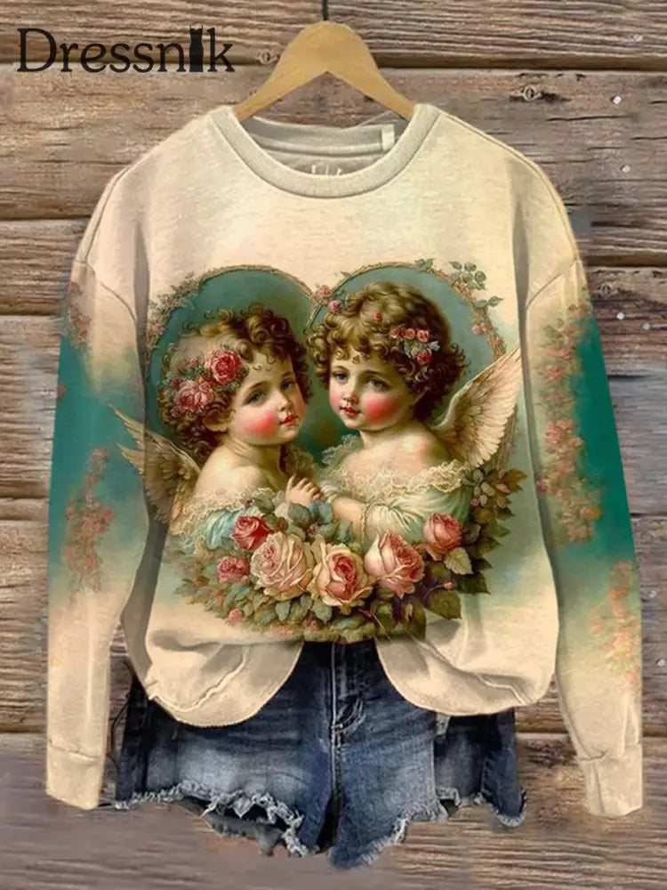 Unisex Retro Cupid Valentine Sweatshirt