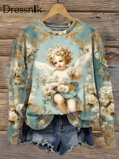 Unisex Retro Cupid Valentine Sweatshirt Bild / S