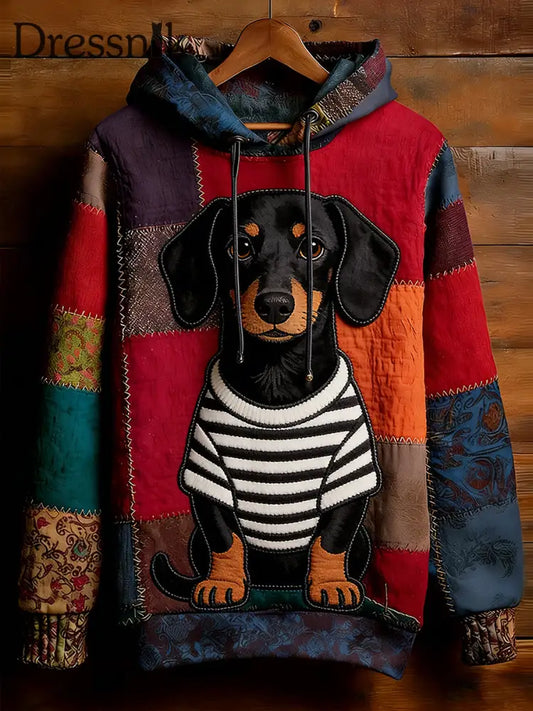 Unisex Retro Tier Kunst Print Bequemes Casual Sweatshirt A / S