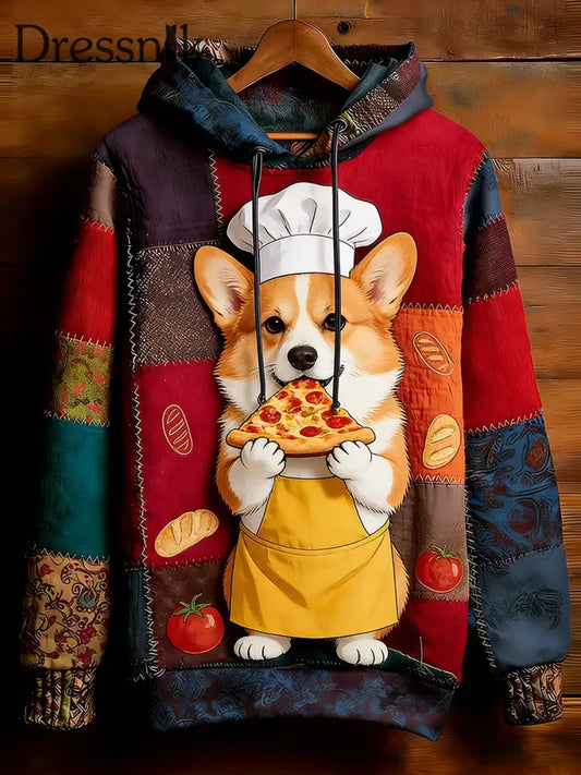 Unisex Retro Tier Kunst Print Bequemes Casual Sweatshirt A / S