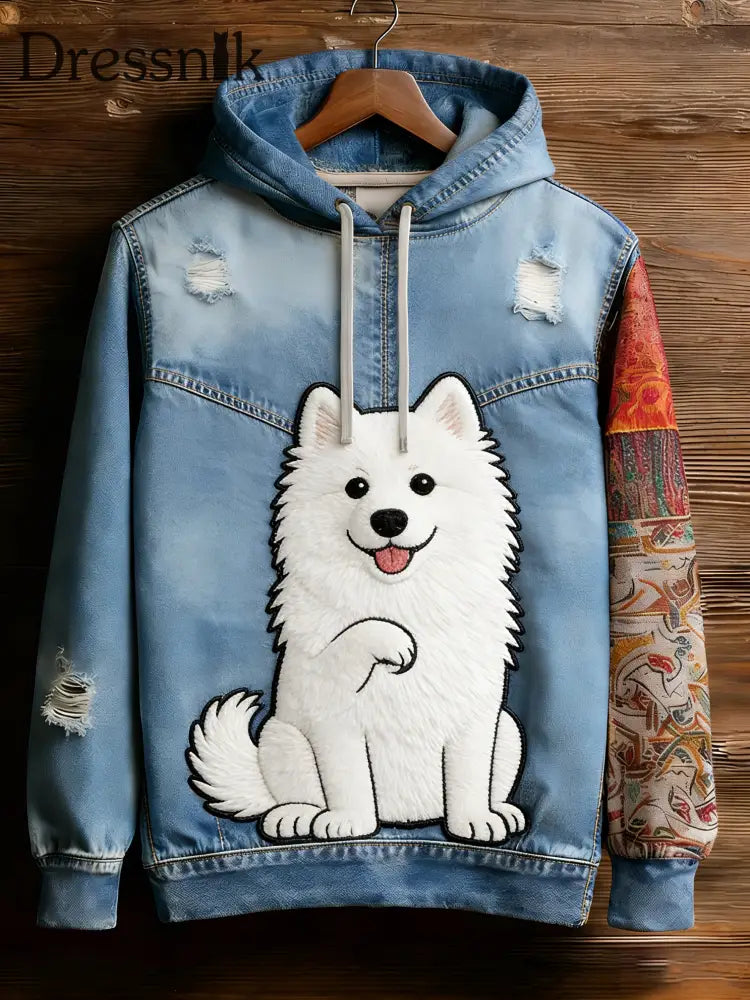 Unisex Retro Tier Kunst Print Bequemes Casual Sweatshirt A / S