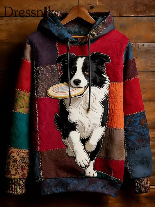 Unisex Retro Tier Kunst Print Bequemes Casual Sweatshirt A / S