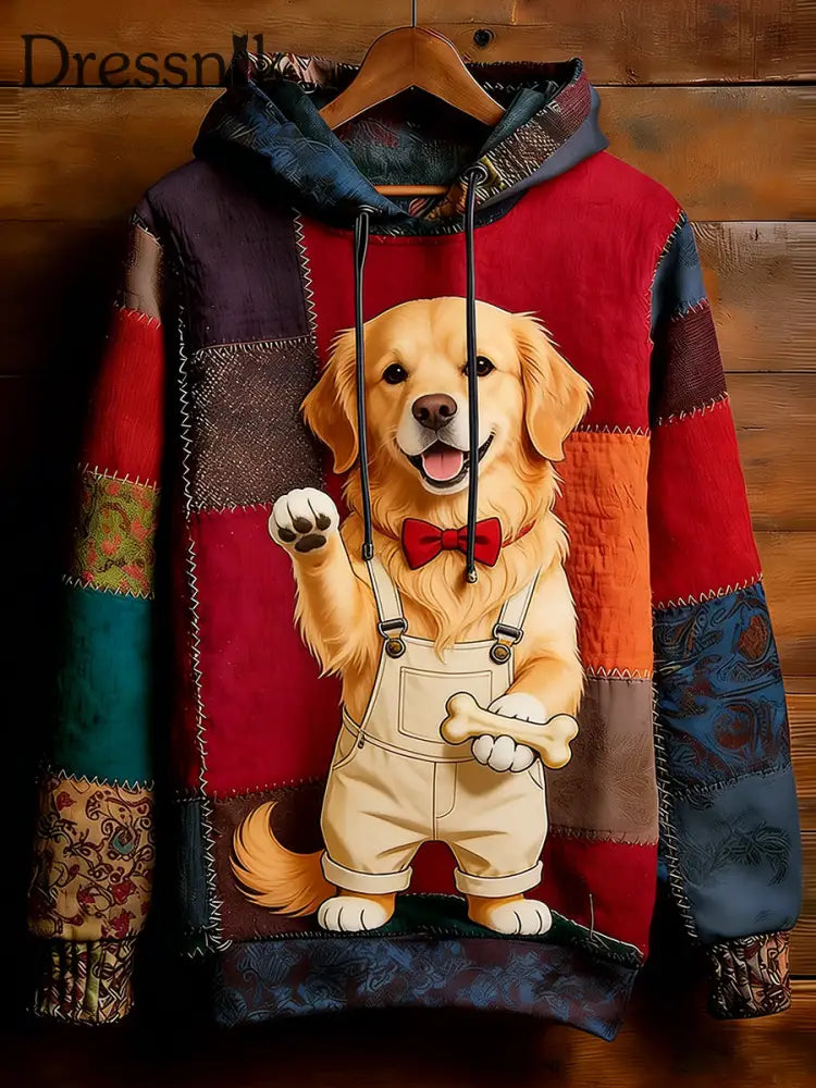 Unisex Retro Tier Kunst Print Bequemes Casual Sweatshirt A / S