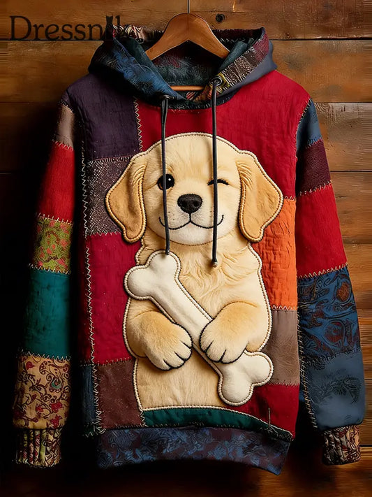 Unisex Retro Tier Kunst Print Bequemes Casual Sweatshirt A / S