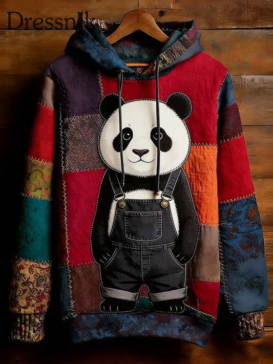 Unisex Retro Tier Kunst Print Bequemes Casual Sweatshirt A / S