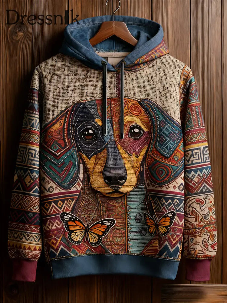 Unisex Retro Tier Kunst Print Bequemes Casual Sweatshirt A / S