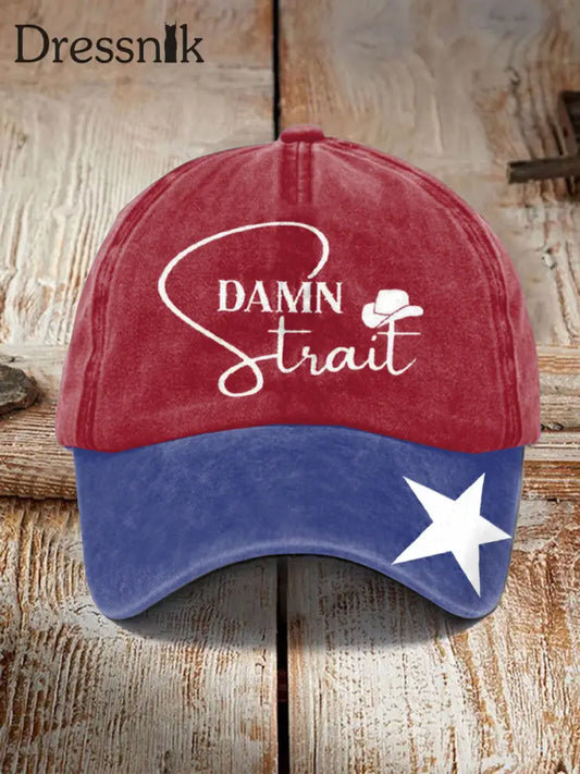 Unisex Verdammte Straße Country Musik Fan Design Print Hut als Bild / JM