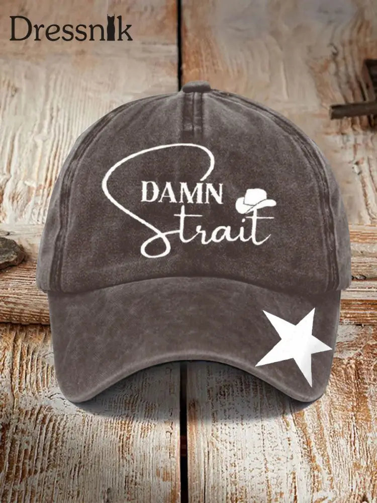 Unisex Verdammte Straße Country Musik Fan Design Print Hut Kaffee / JM