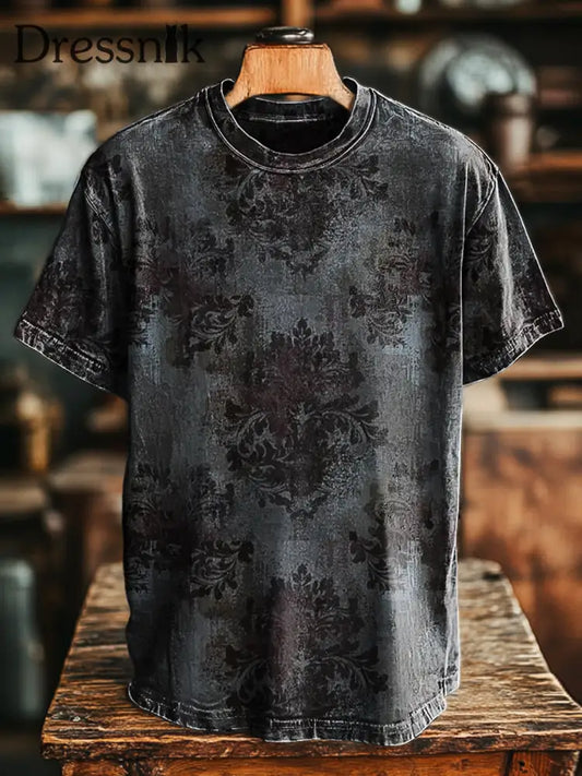 Unisex Vintage Abstrakter Totem druck Lässiges T-Shirt bunt / S