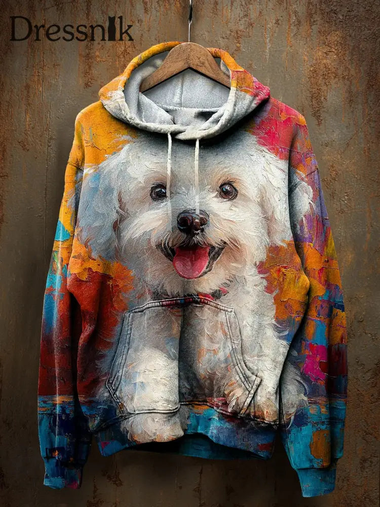 Unisex Vintage Katze Kunstdruck Casual Hoodie A / S