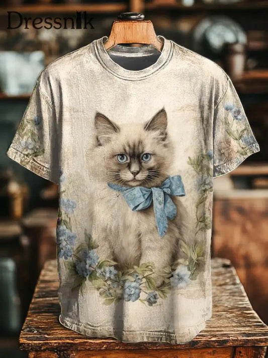 Unisex Vintage Katzen T-Shirts als bild / S