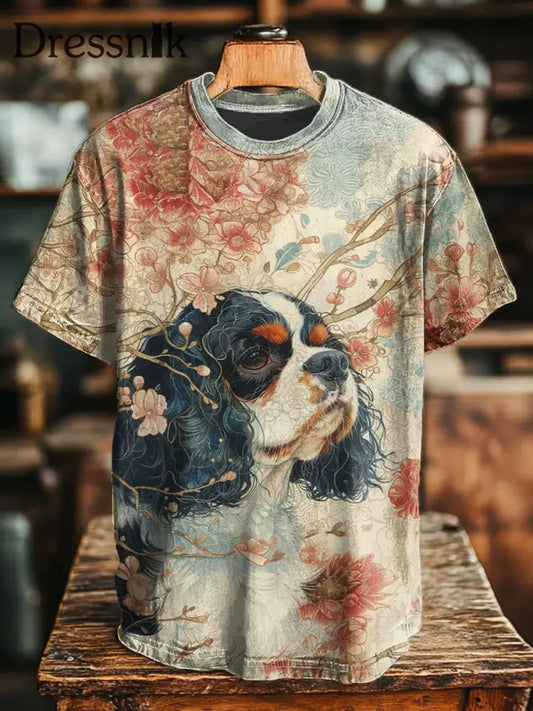 Unisex Vintage-T-Shirts mit Hunde-Print als bild / S