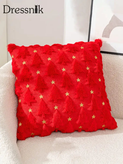 Unisex Weihnachts bedrucktes Kissen rot / EINS