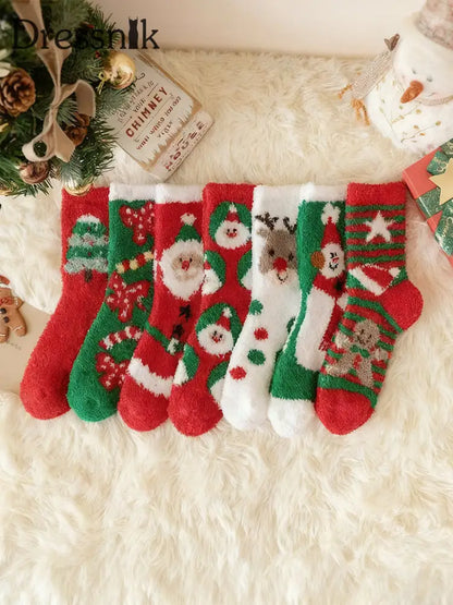 Unisex Weihnachts-Plüsch-Socken