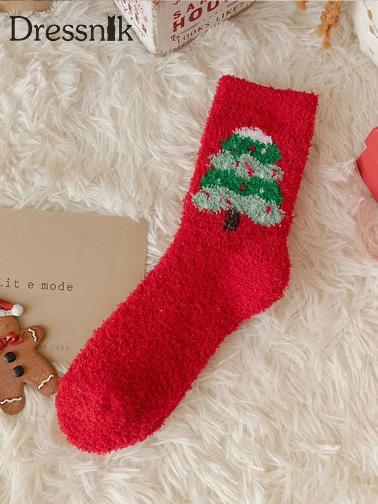 Unisex Weihnachts-Plüsch-Socken als bild / EINS