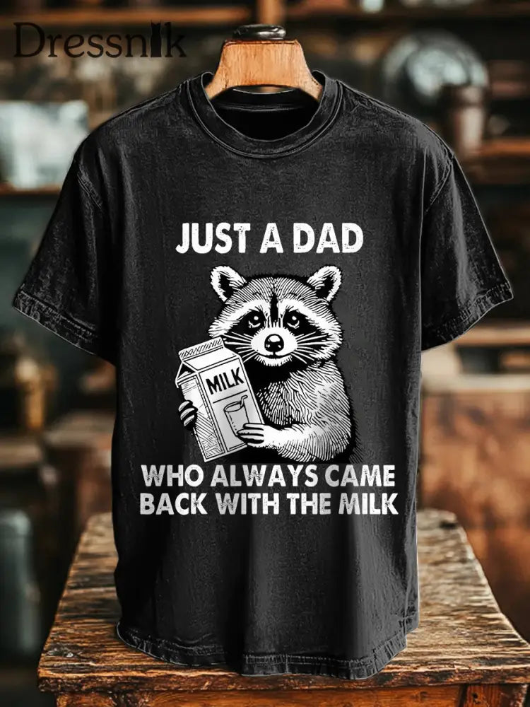 Vatertag der Männer Nur ein Vater der immer mit den Milch-T-Shirts zurück kam Schwarz / S