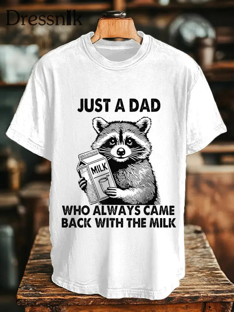 Vatertag der Männer Nur ein Vater der immer mit den Milch-T-Shirts zurück kam Weiß / S