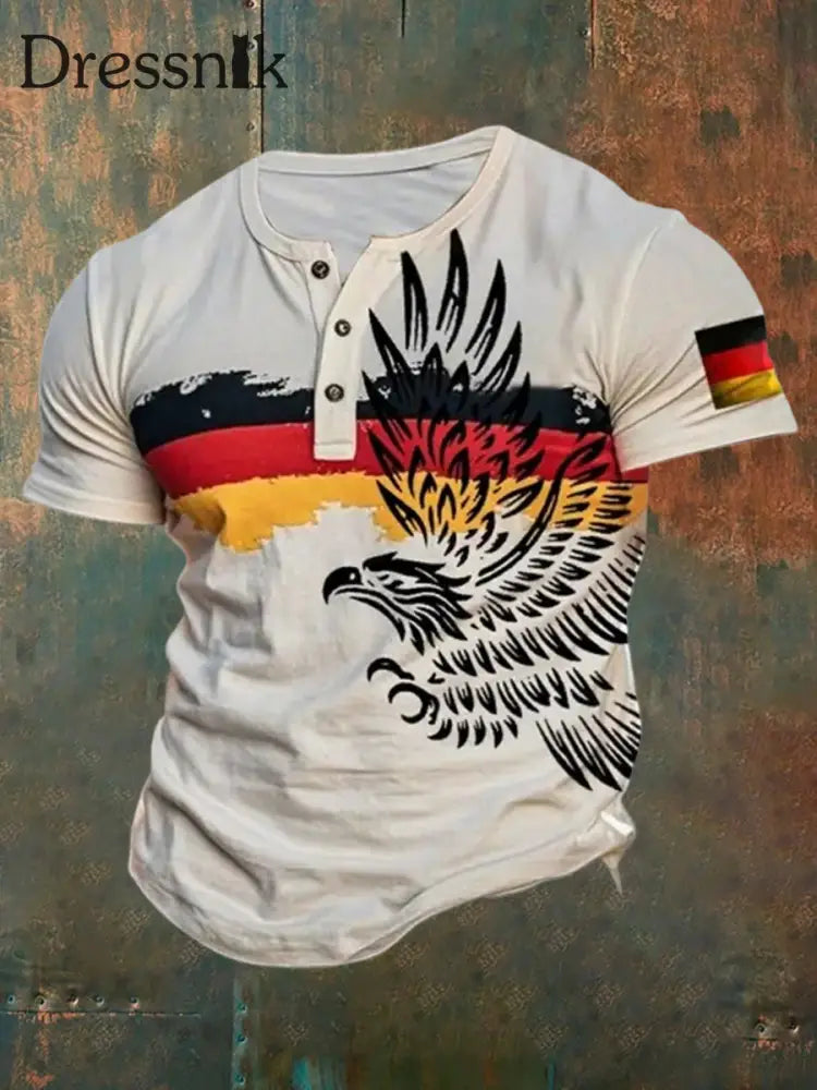 Vintage Deutsche Kunst Casual Herren Top A / S