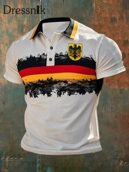 Vintage Deutsche Kunst Casual Herren Top A / S