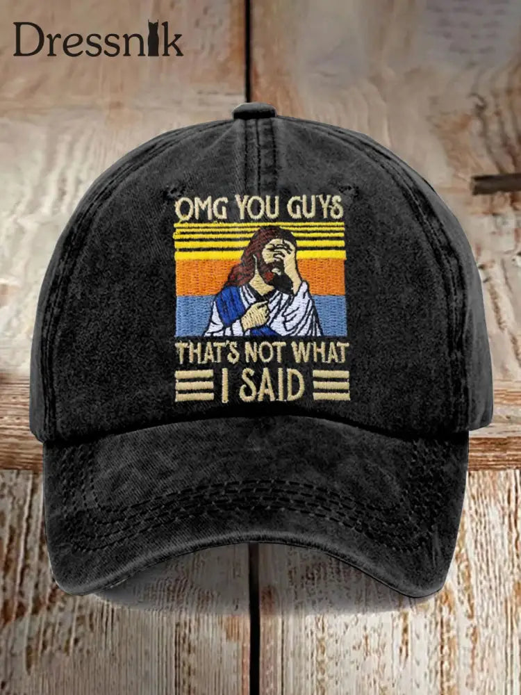 Vintage Jesus Print Casual Baseball mütze als bild / JM