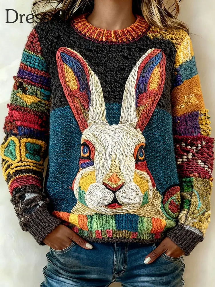 Vintage-Kaninchen-Oberteile für Frauen als bild / S