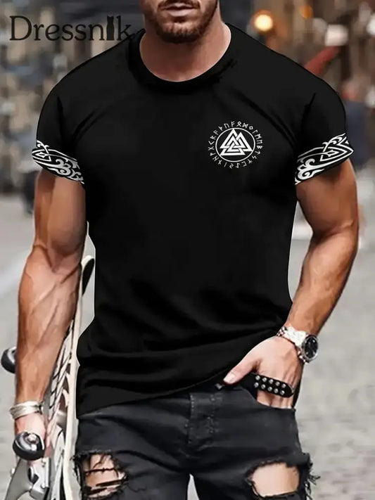 Vintage Swedish Viking Print T Shirt A / S