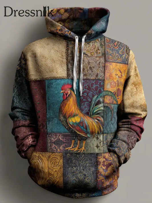 Vintage Thanksgiving Truthahn Print Casual Hoodie als bild / S
