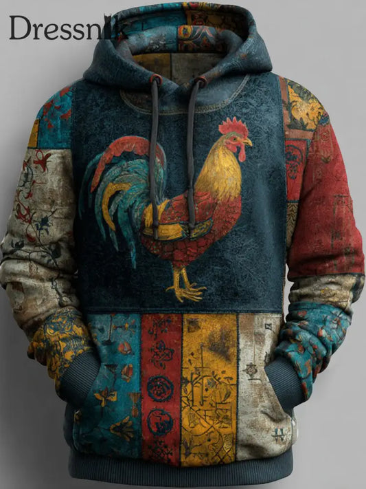 Vintage Thanksgiving Truthahn Print Casual Hoodie als bild / S