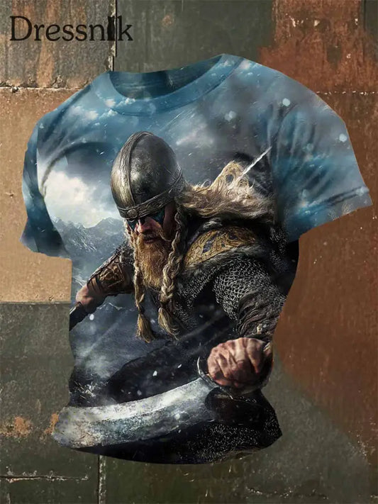 Vintage Tryckt Casual T-Shirt För Män als bild / S