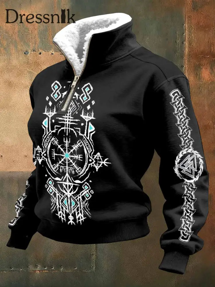 Vintage Wikinger Långärmad Tröja För Kvinnor als bild / S