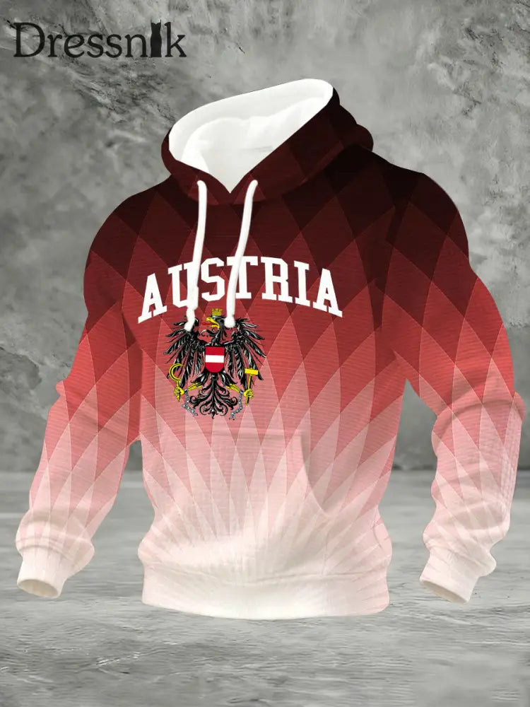 Warme Jacke mit österreichi schem Flaggen druck für Männer A / S