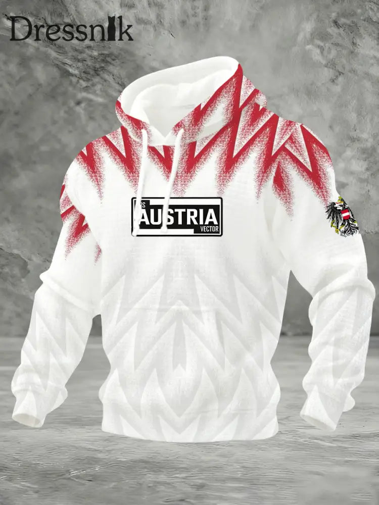 Warme Jacke mit österreichi schem Flaggen druck für Männer A / S