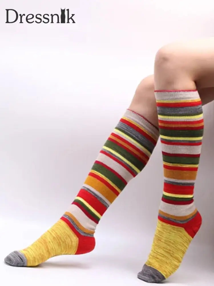 Warme Retro-Regenbogen-Kontrastierende Damen socken Bild 2