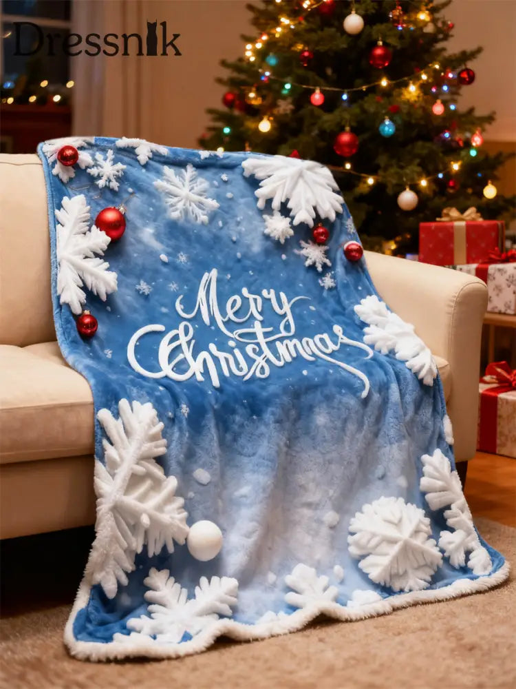 Weihnacht liche Schneeflocke Flanell decke mehrfarbig / EINS