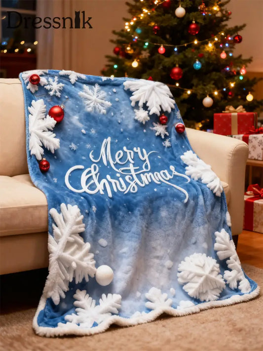 Weihnacht liche Schneeflocke Flanell decke mehrfarbig / EINS