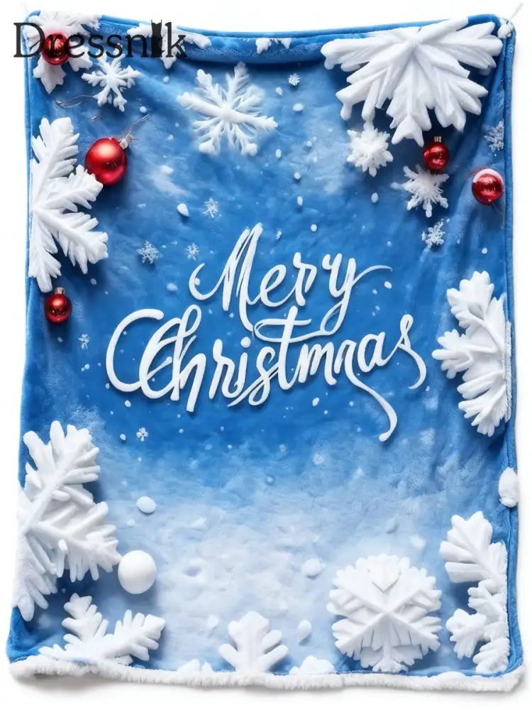 Weihnacht liche Schneeflocke Flanell decke mehrfarbig / EINS