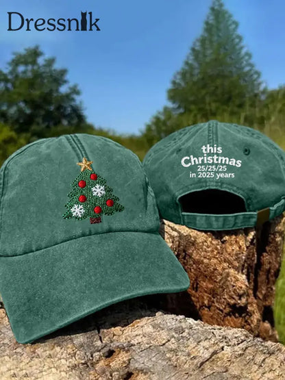 Weihnachts druck Casual Unisex Hut Grün / EINS