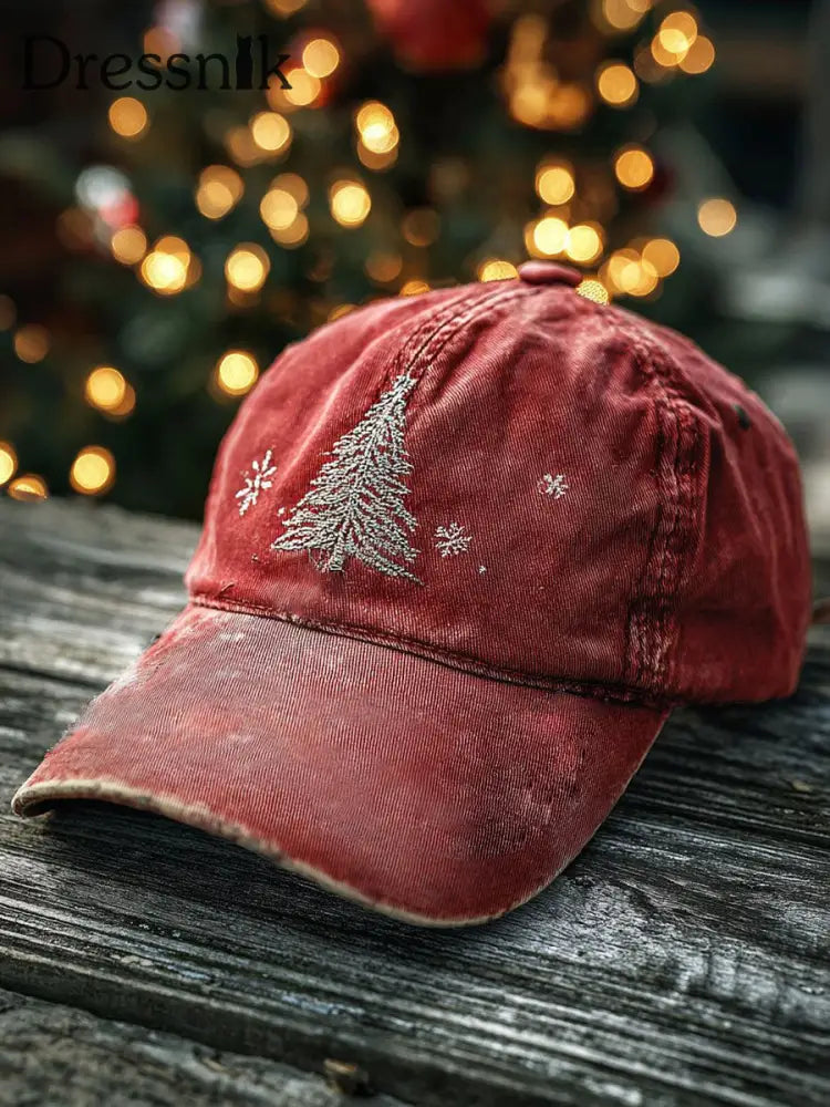 Weihnachts druck Casual Unisex Hut Rot / EINS