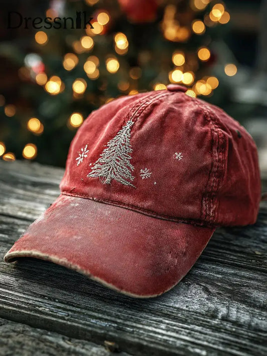 Weihnachts druck Casual Unisex Hut Rot / EINS